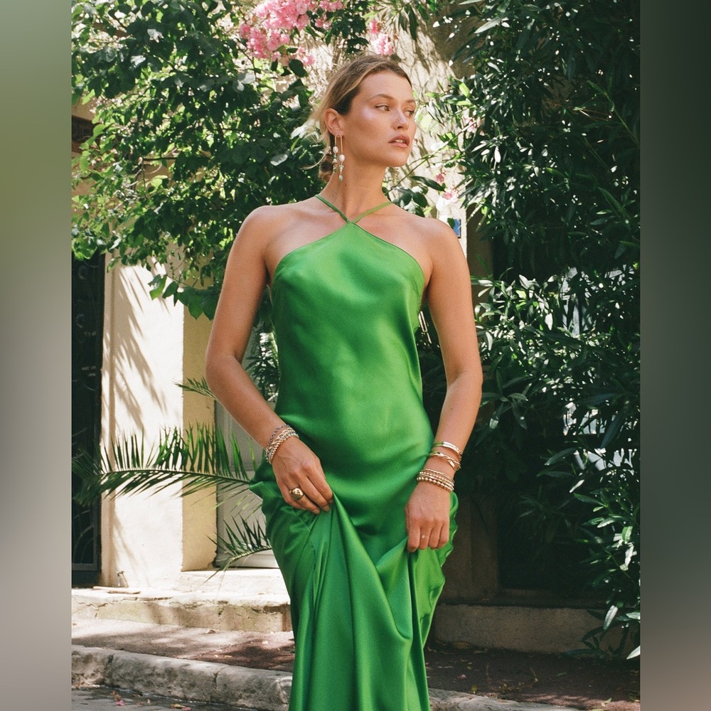 Dannijo Kelly Green Halter Maxi